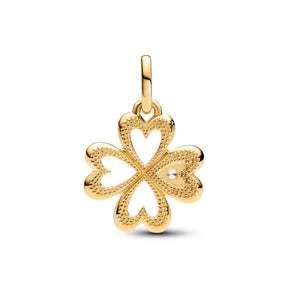 Pandora ME Heart Four-leaf Clover Medallion hela, keltakullattu, 763034C01