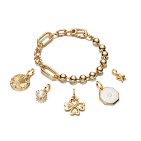 Pandora ME Metal Bead & Link Chain kaulakoru, keltakullattu, 562793C00