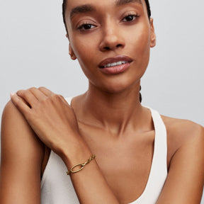 Pandora ME Openable Oval Link Chain rannekoru, kullattu, 564678C00
