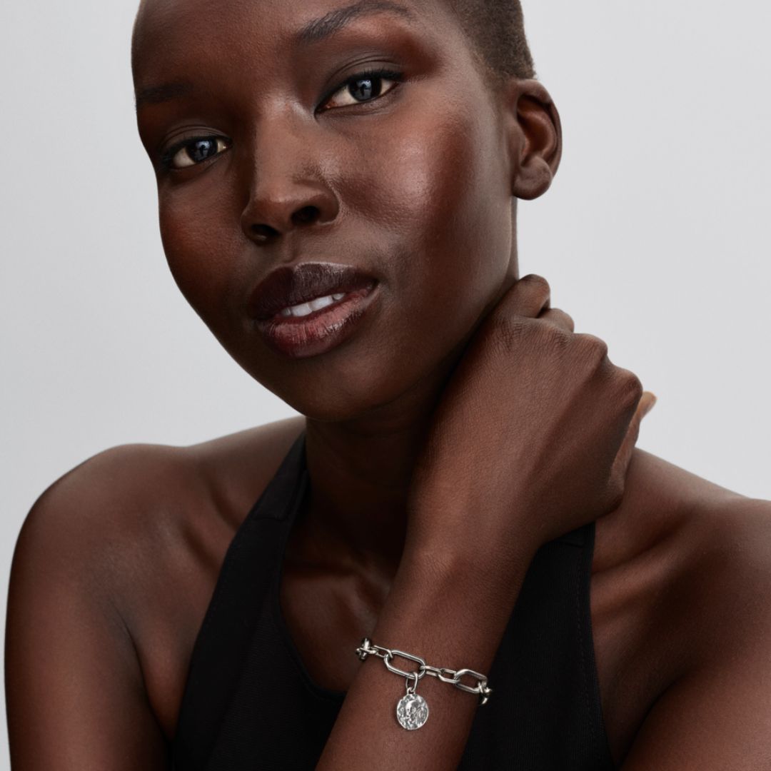 Pandora ME Skull Medallion hela, hopea, 794089C01