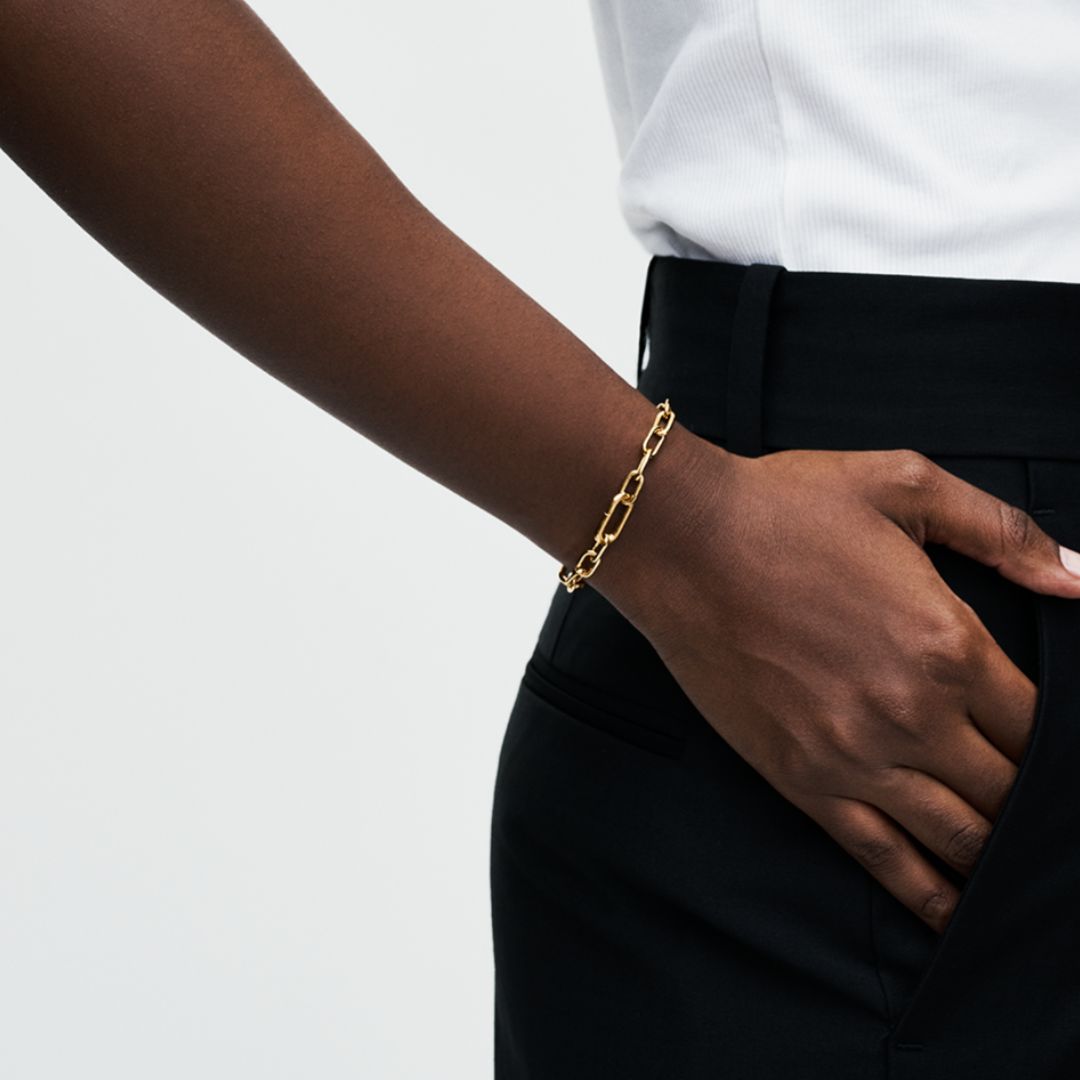 Pandora ME Small-Link Chain rannekoru, keltakullattu, 569662C00