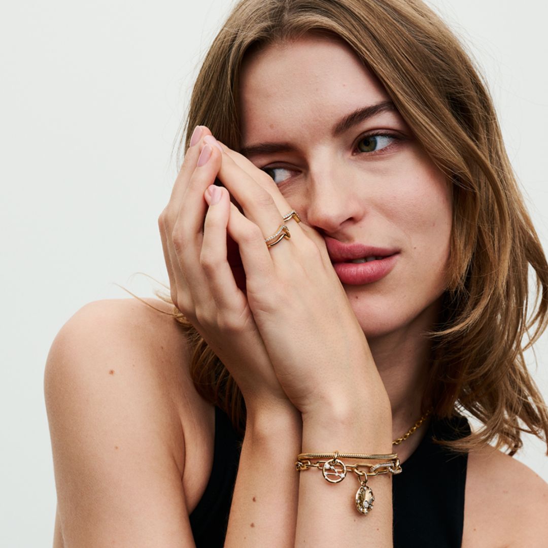 Pandora ME Small-Link Chain rannekoru, keltakullattu, 569662C00