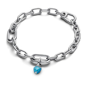 Pandora ME Turquoise-colored Heart Mini hela, hopea, 793827C01