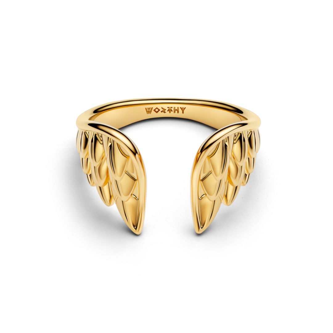 Pandora Marvel Thor Wings sormus, keltakullattu, 164222C00