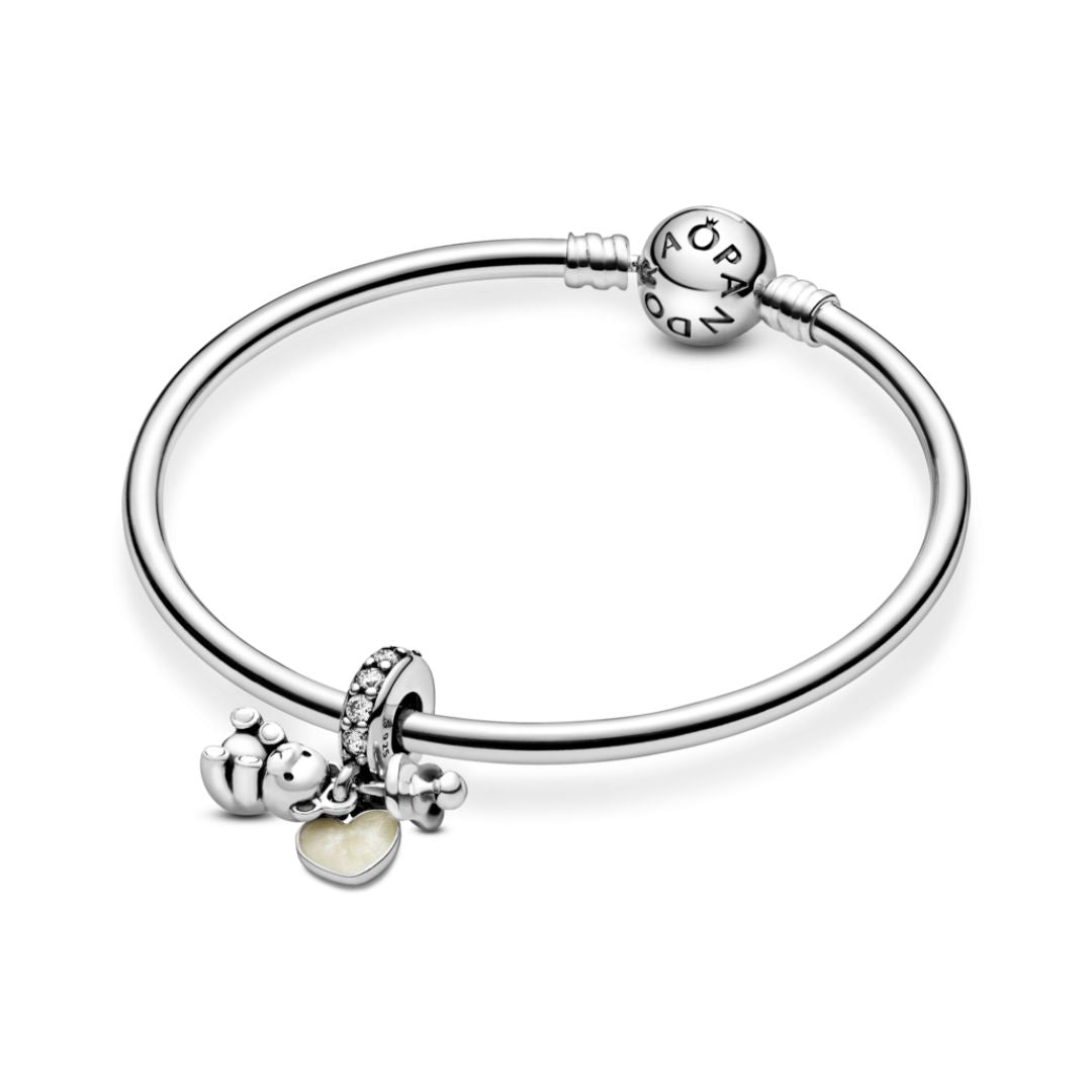 Pandora Moments Baby Teddy Bear hela, hopea, 792100CZ