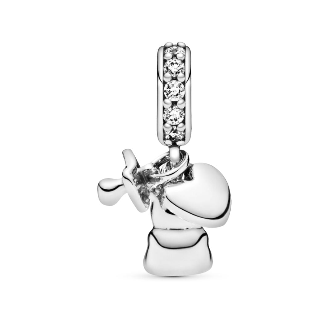 Pandora Moments Baby Teddy Bear hela, hopea, 792100CZ