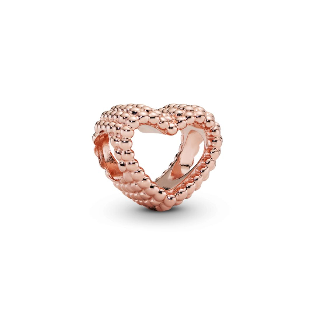 Pandora Moments Beaded Open Heart hela, ruusukullattu, 787516