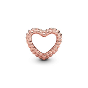 Pandora Moments Beaded Open Heart hela, ruusukullattu, 787516