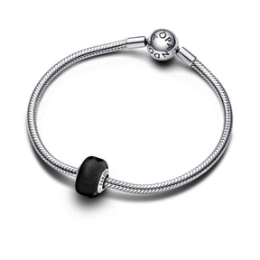 Pandora Moments Black Mini Murano Glass hela, hopea, 793117C00