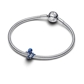 Pandora Moments Blue Octopus hela, hopeaa, 794706C01