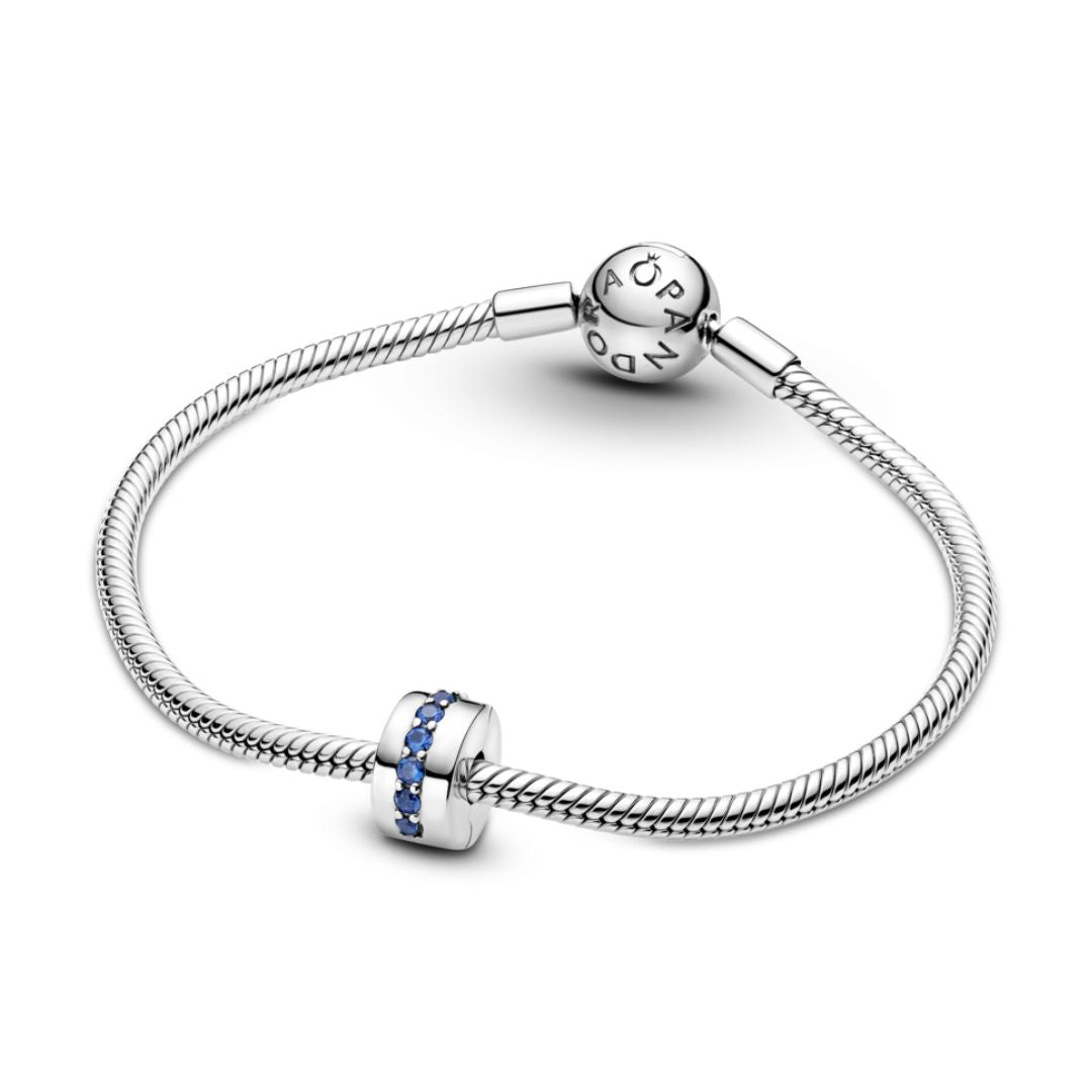 Pandora Moments Blue Sparkle lukkopala, hopea, 791972C01