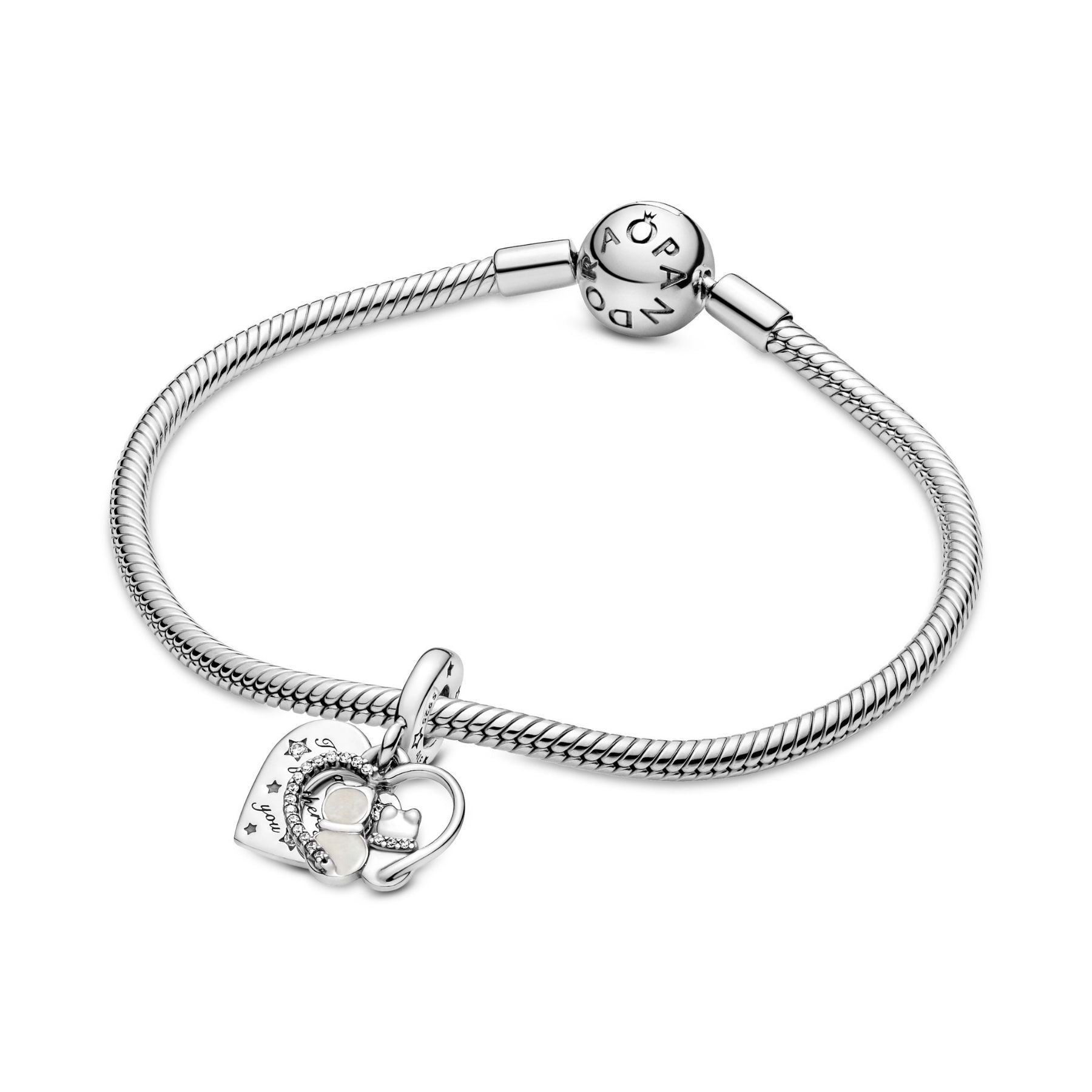 Pandora Moments Cats & Hearts hela, hopea, 799546C01