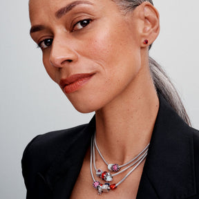 Pandora Moments Christmas Magic Murano Glass hela, hopea, 793597C00