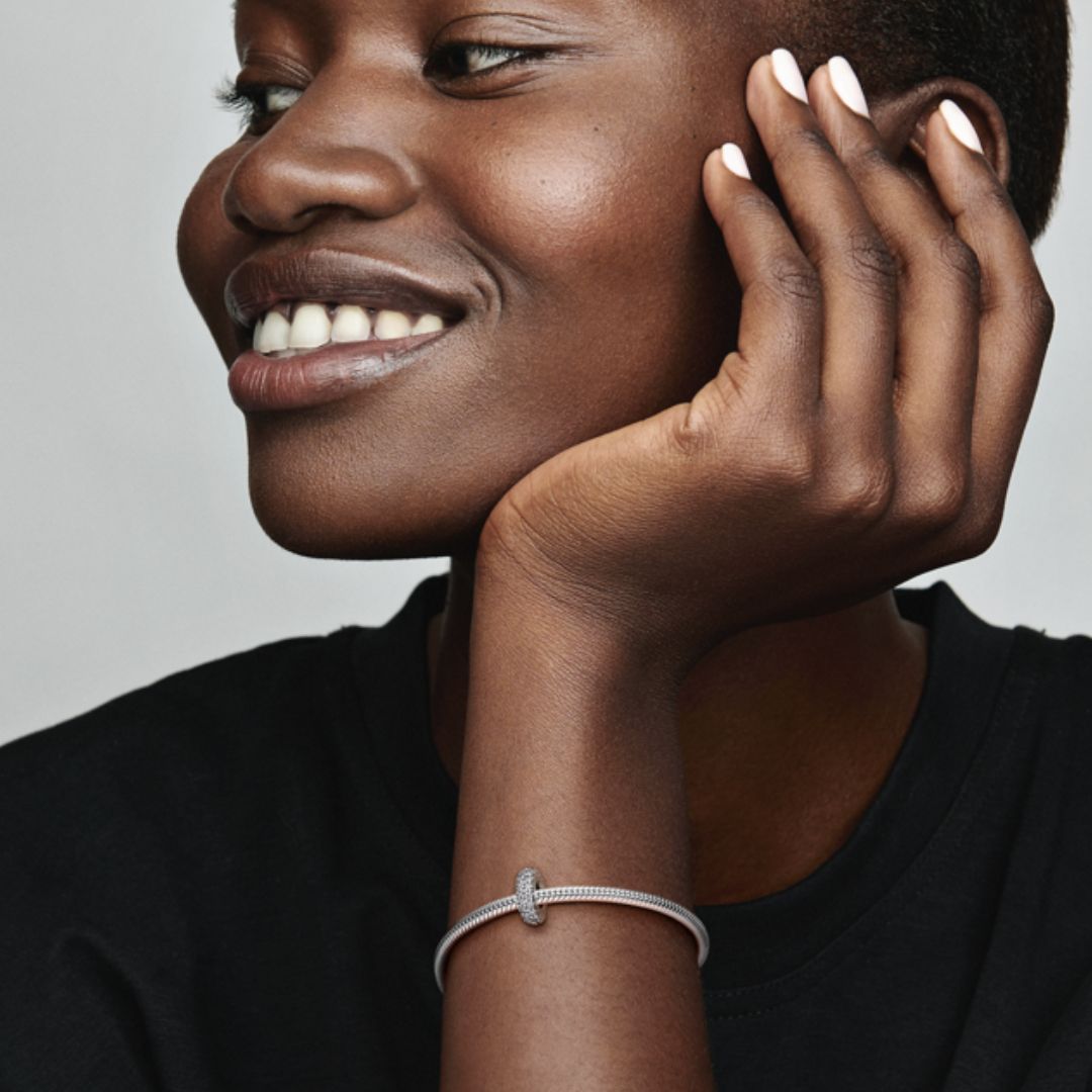 Pandora Moments Clear Sparkle Spacer hela, hopea, 791359CZ