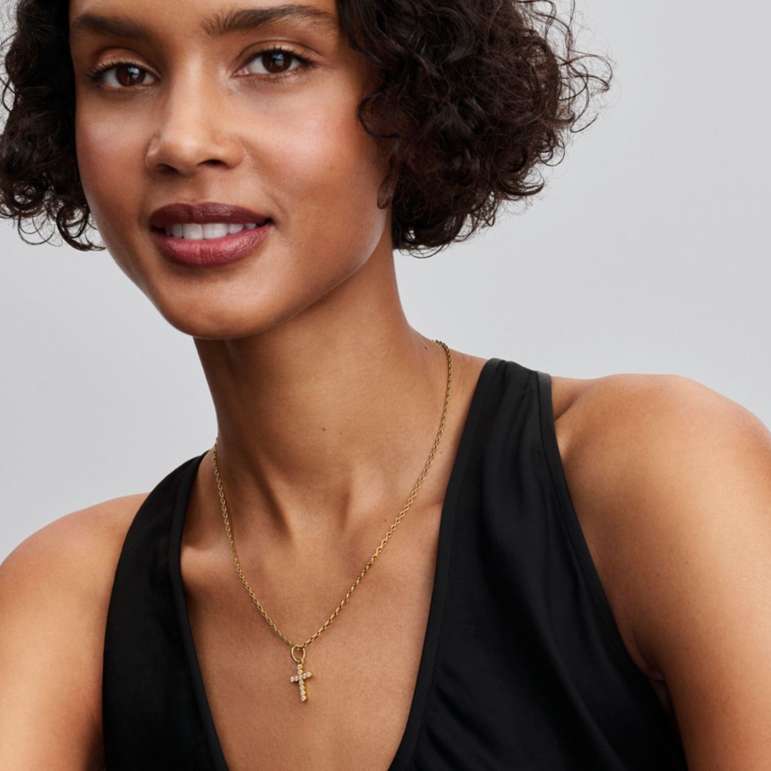 Pandora Moments Cross hela, keltakullattu, 764063C01