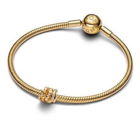 Pandora Moments Curled Snake hela, keltakullattu, 763618C01