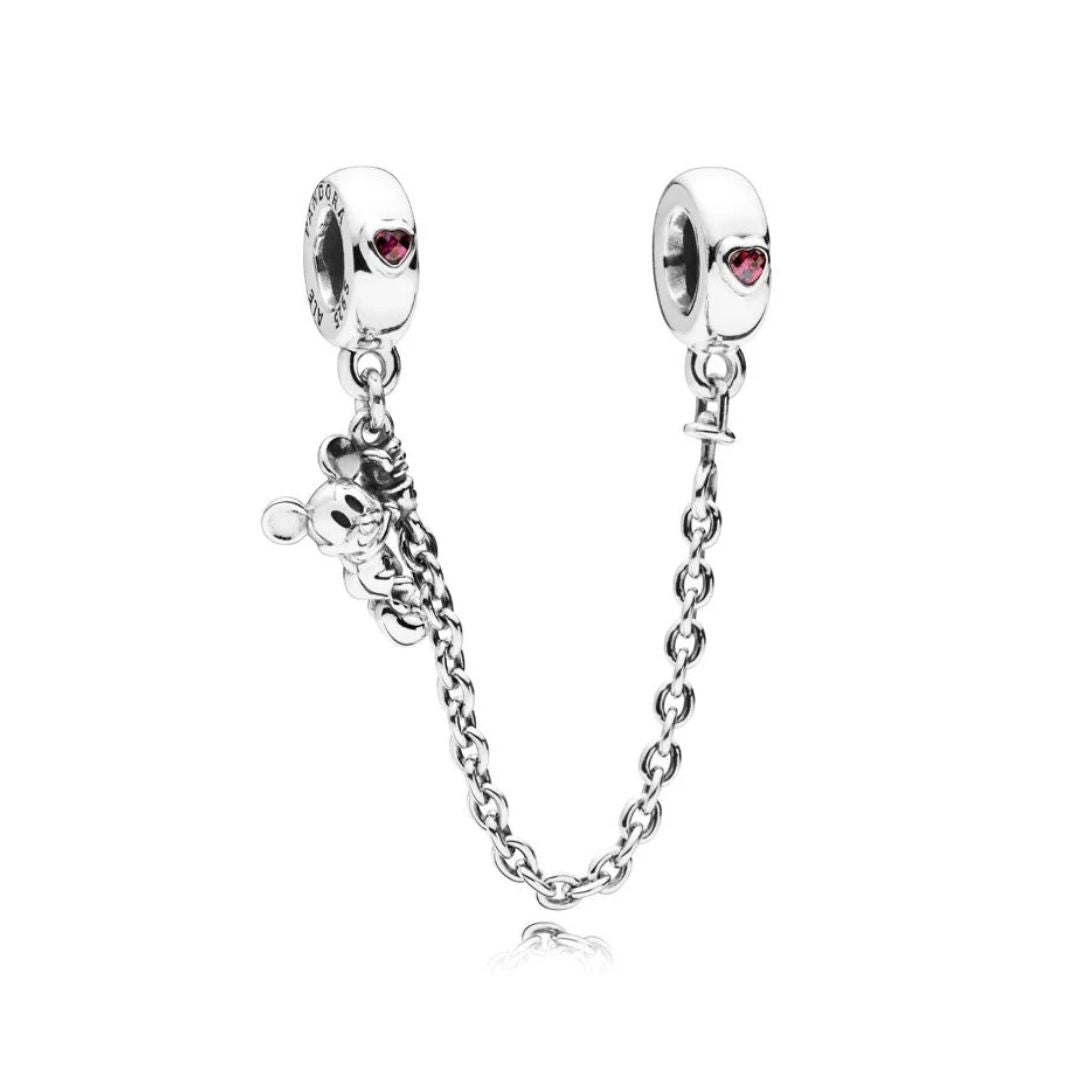 Pandora Moments Disney Climbing Mickey Mouse Safety Chain hela, hopea, 797173CZR