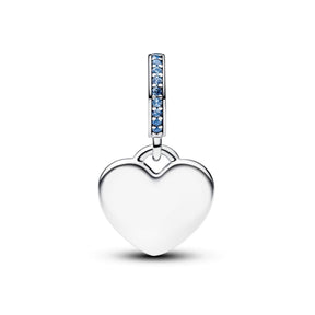 Pandora Moments Engravable Heart Blue Stone hela, hopea, 793926C03