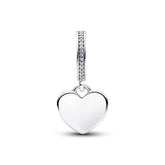 Pandora Moments Engravable Heart Tag hela, hopea, 798761C01