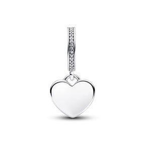 Pandora Moments Engravable Heart Tag hela, hopea, 798761C01