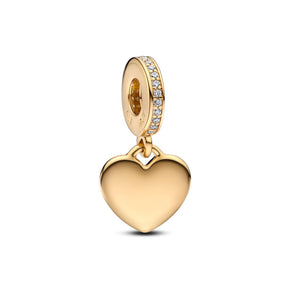 Pandora Moments Engravable Heart Tag hela, keltakullattu, 768761C01