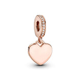 Pandora Moments Engravable Heart Tag hela, ruusukullattu, 788761C01