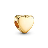 Pandora Moments Engravable Heart hela, keltakullattu, 762015C00
