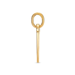 Pandora Moments Engravable Rectangle Tag riipus, keltakullattu, 368611C00