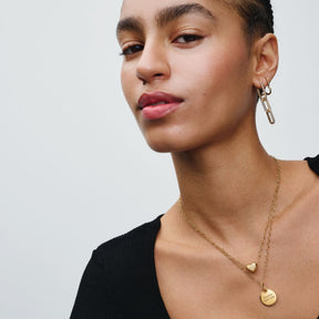 Pandora Moments Engravable Round Tag riipus, keltakullattu, 368610C00