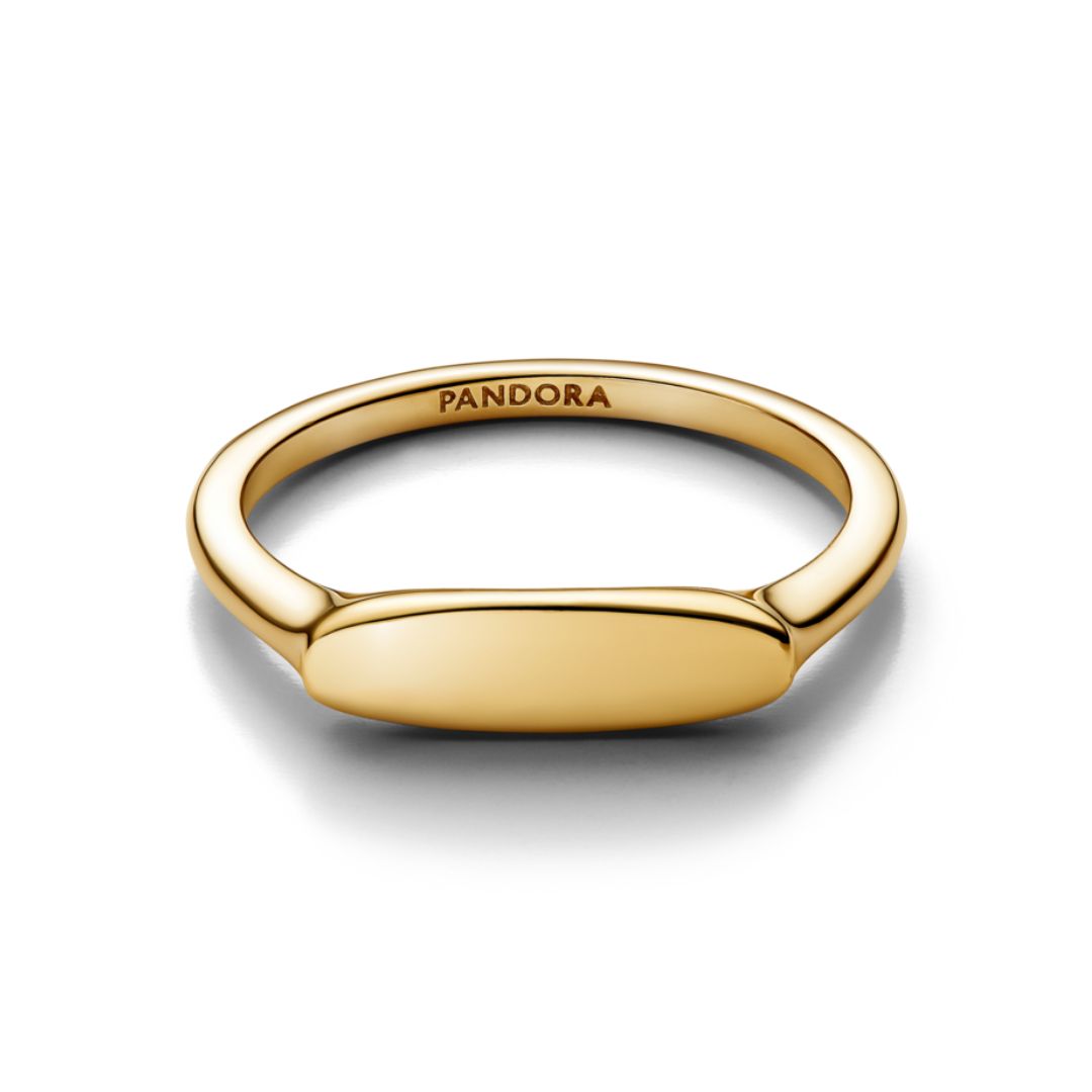 Pandora Moments Engravable sormus, keltakullattu, 163986C00