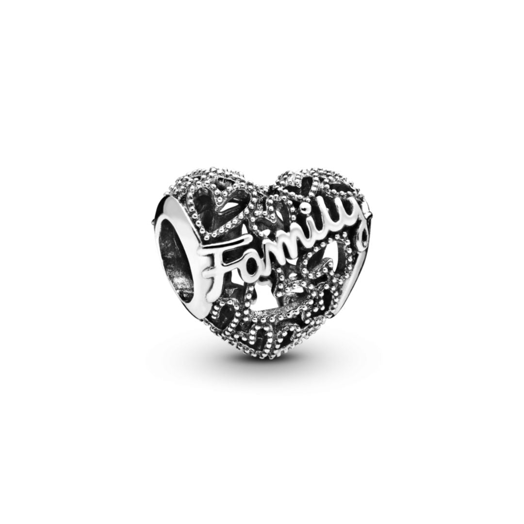 Pandora Moments Family Heart hela, hopea, 798571C00