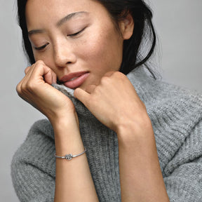 Pandora Moments Family Tree Heart Clasp Snake Chain rannekoru, hopea, 598827C01