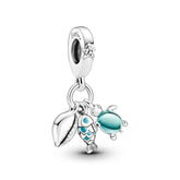 Pandora Moments Fish, Sea Turtle & Conch Triple hela, hopea, 791697C01