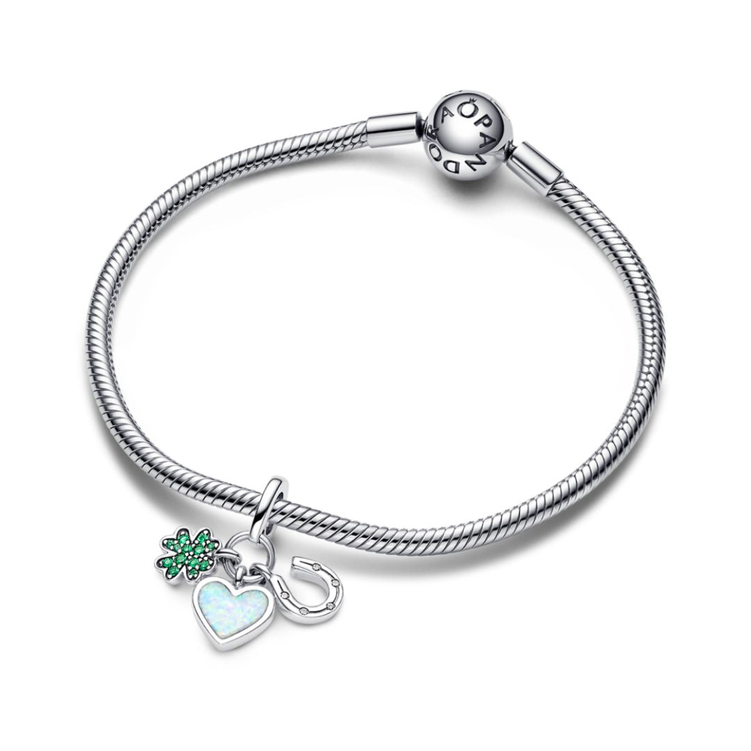 Pandora Moments Four Leaf Clover, Heart and Horseshoe Triple hela, hopea, 792755C01