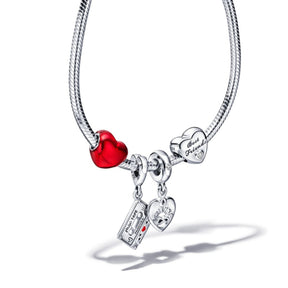 Pandora Moments Friends Forever Heart hela, hopea, 799294C01