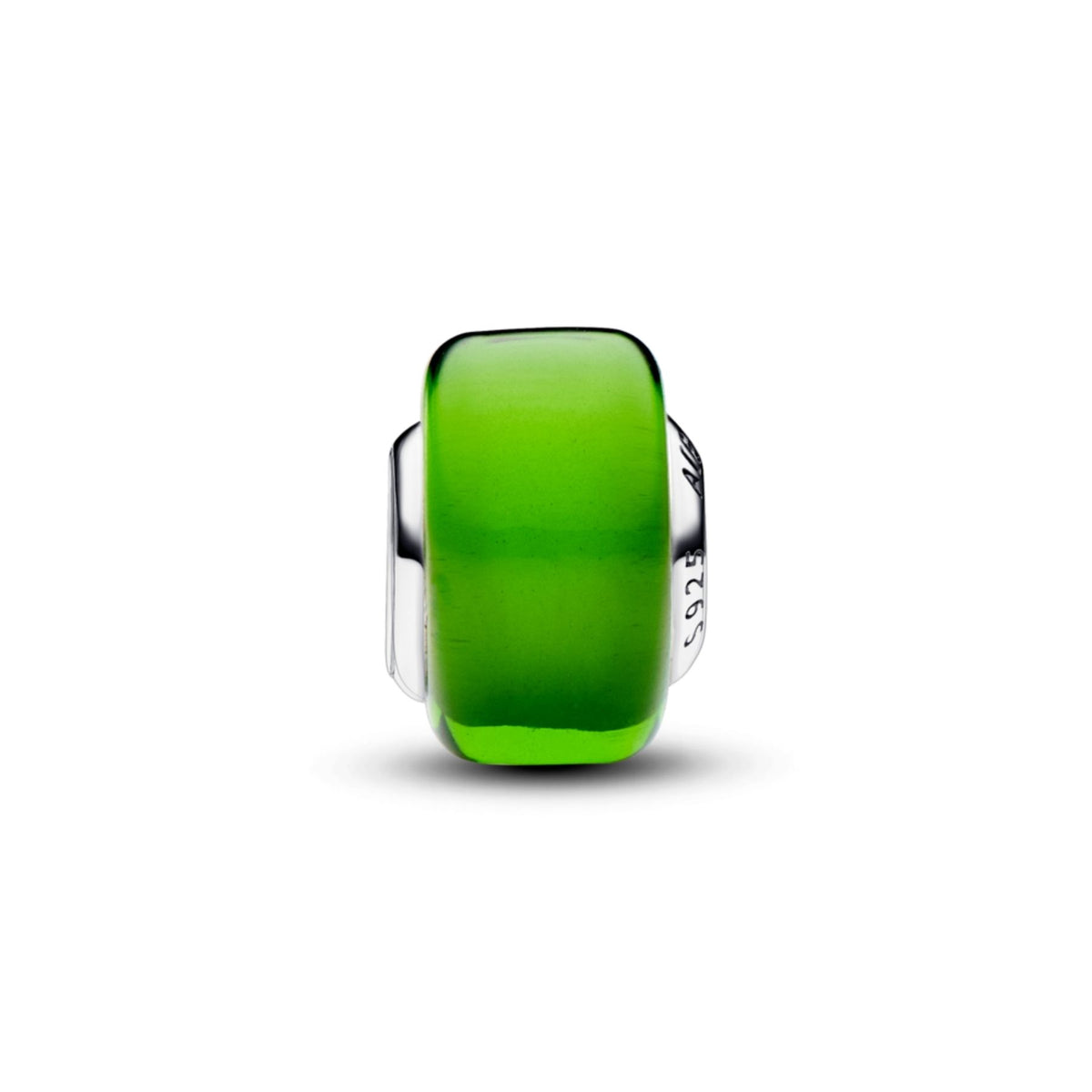 Pandora Moments Green Mini Murano Glass hela, hopea, 793106C00