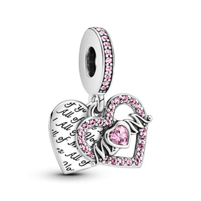 Pandora Moments Heart & Mom hela, hopea, 799402C01