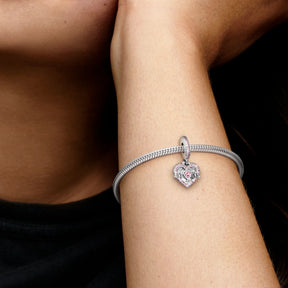 Pandora Moments Heart & Mom hela, hopea, 799402C01