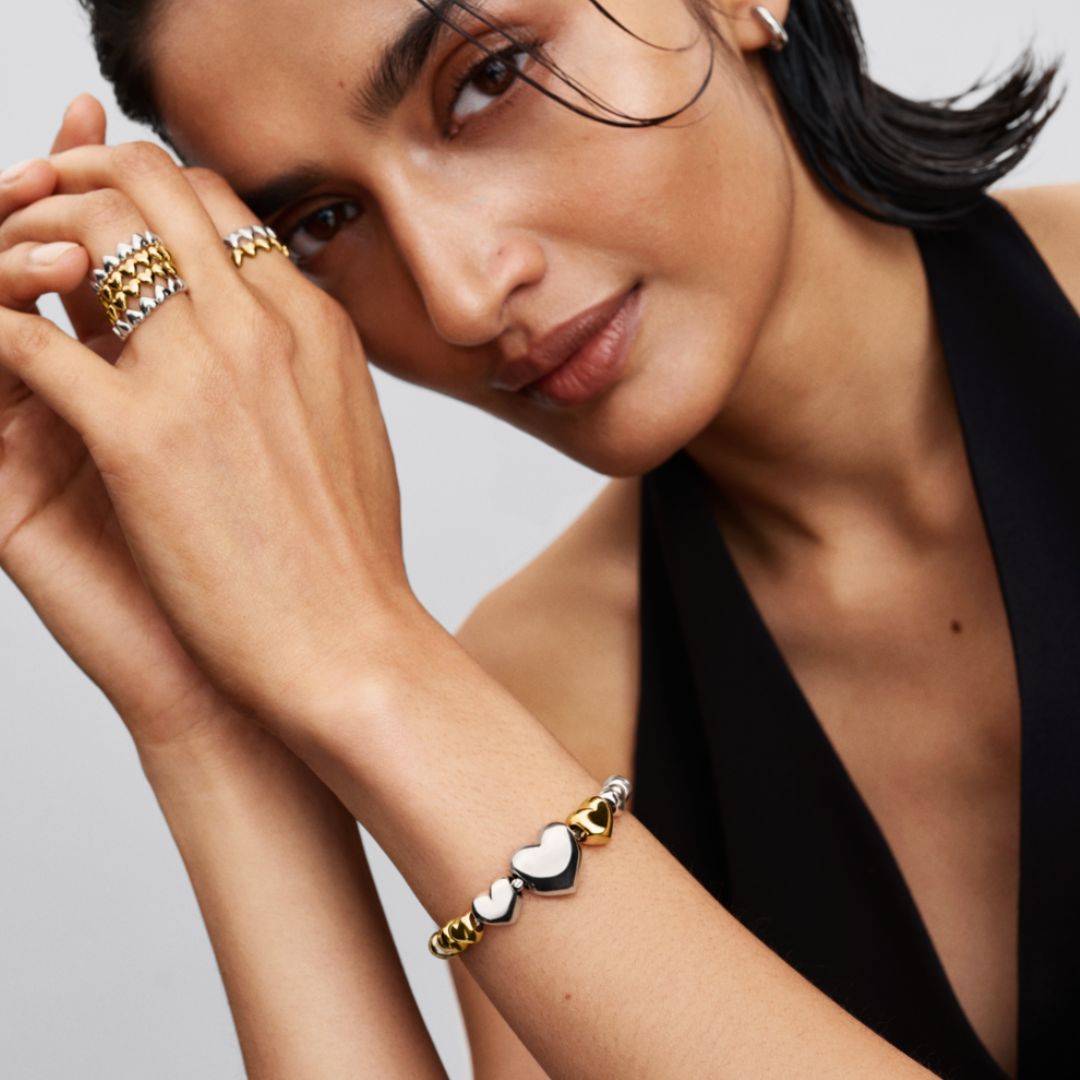 Pandora Moments Heart mini hela, hopea, 793998C00