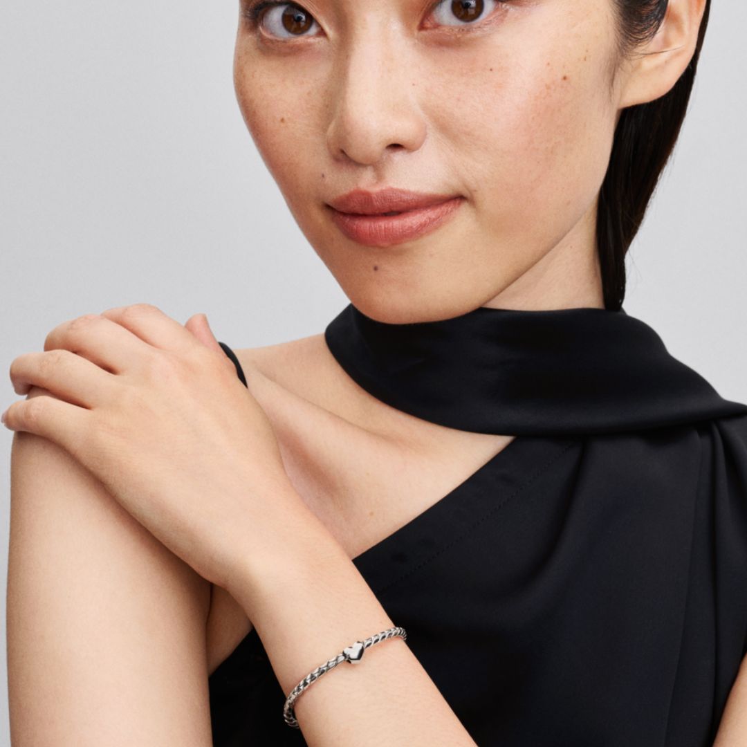 Pandora Moments Heart mini hela, hopea, 793998C00