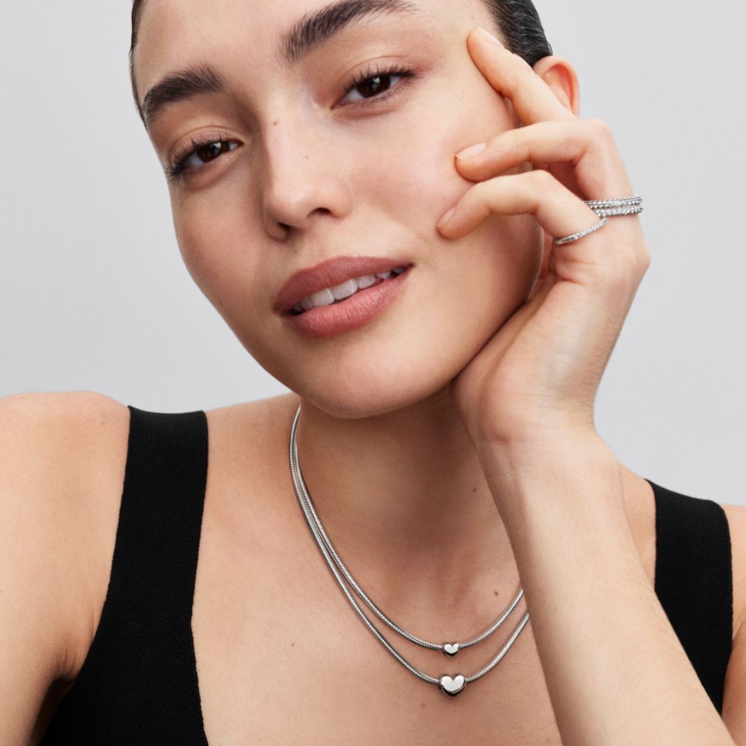 Pandora Moments Heart mini hela, hopea, 793998C00