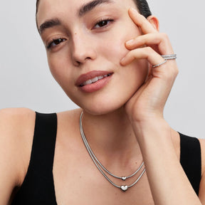 Pandora Moments Heart mini hela, hopea, 793998C00