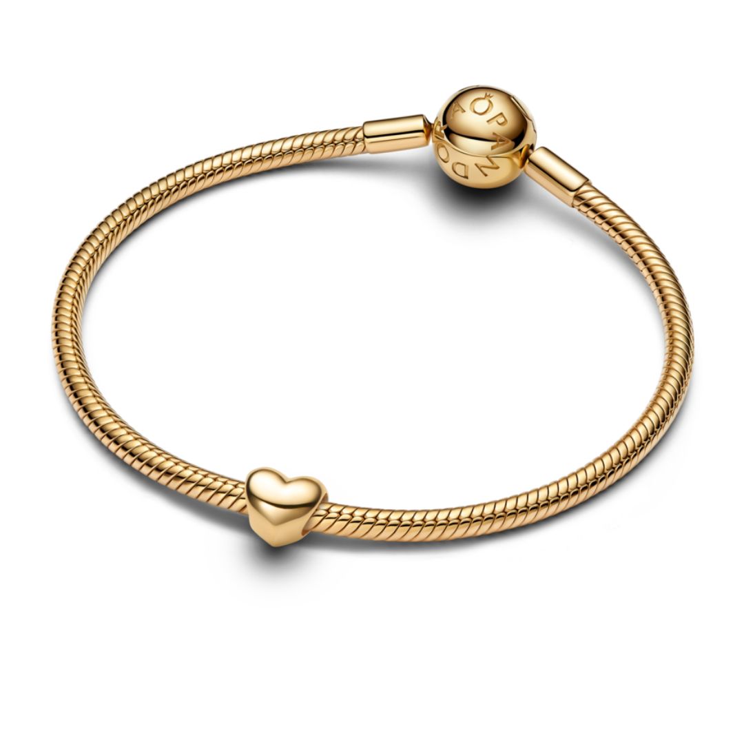 Pandora Moments Heart mini hela, keltakullattu, 763998C00