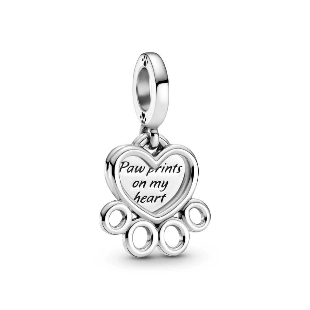 Pandora Moments Hearts & Paw Print hela, hopea, 799360C00