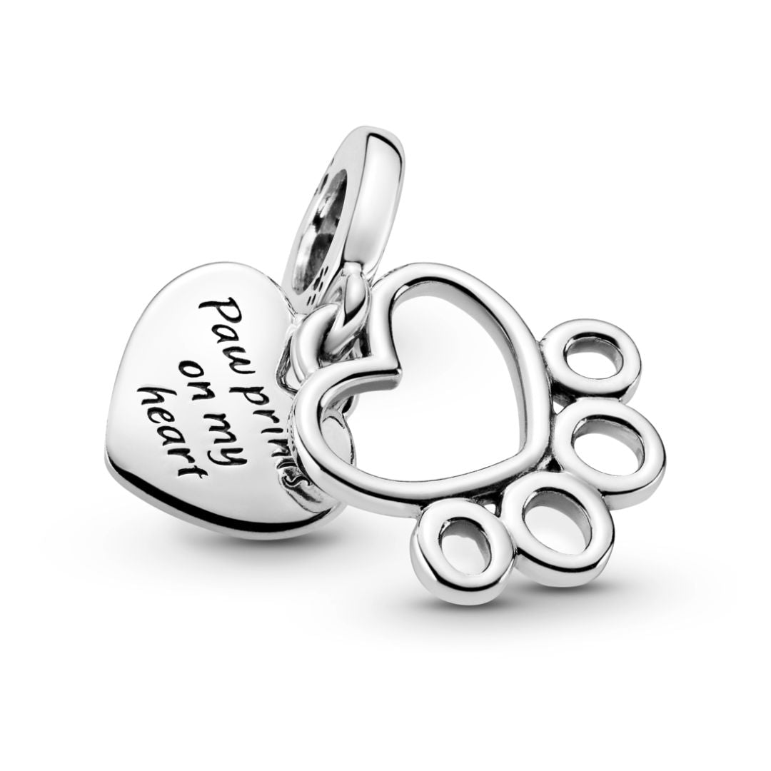 Pandora Moments Hearts & Paw Print hela, hopea, 799360C00