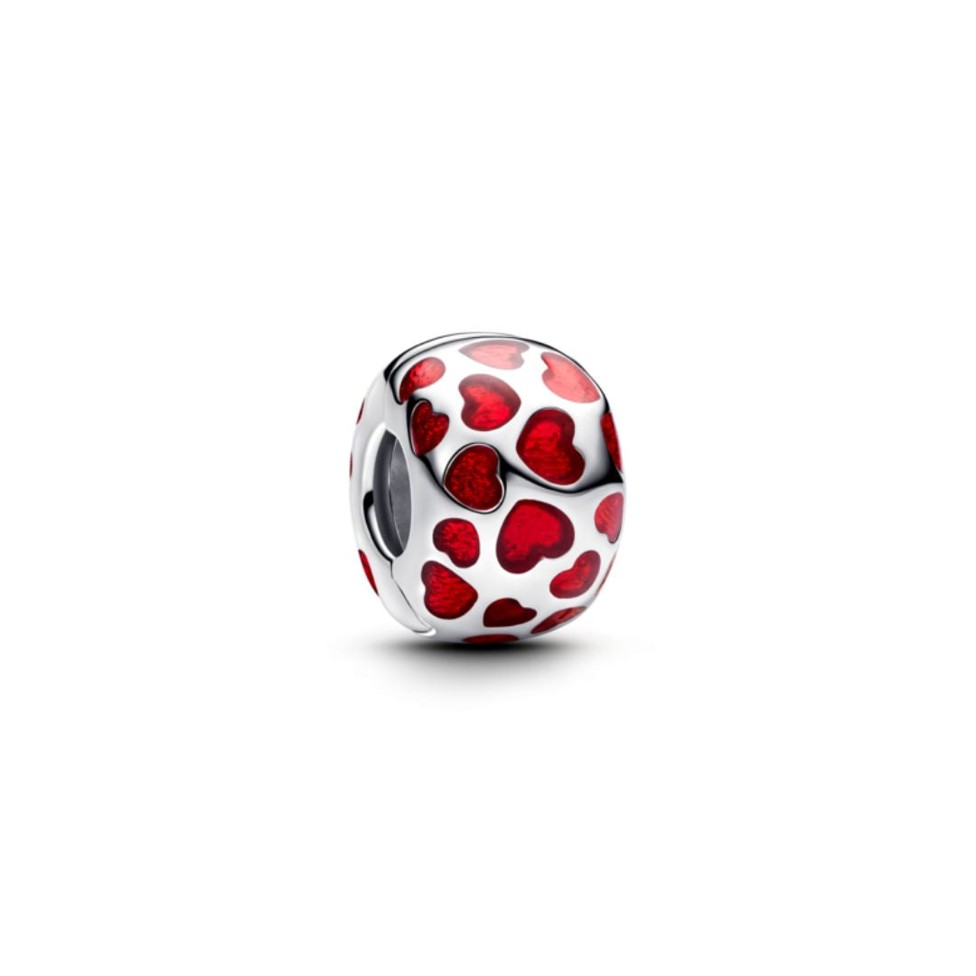 Pandora Moments Hearts Round lukkopala, hopea, 793679C01
