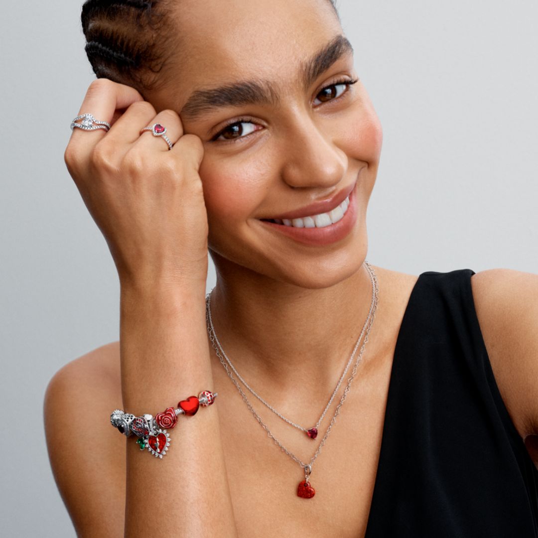 Pandora Moments Hearts Round lukkopala, hopea, 793679C01