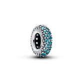 Pandora Moments Ice Blue Stone lukkopala, hopeaa, 791359C01