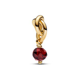 Pandora Moments January Red Eternity Circle hela, keltakullattu, 763462C01