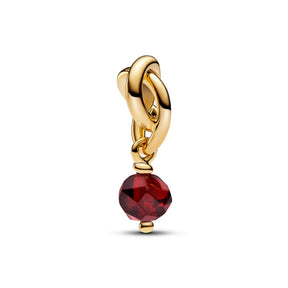 Pandora Moments January Red Eternity Circle hela, keltakullattu, 763462C01